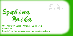 szabina moika business card